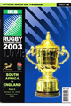 South Africa v England 2003 rugby  Programmes